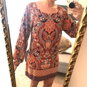 Pink Owl Patterned Shift Dress